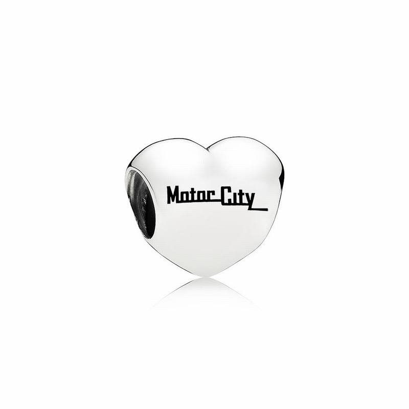 Pandora Detroit Motor City Heart Charm NZ Sale, Sterling Silver (473016-AGV)